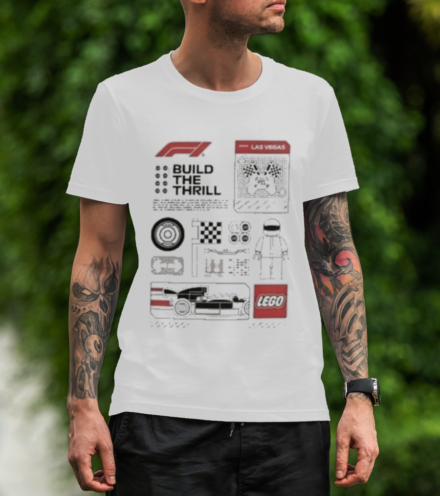 Build The Thrill Las Vegas Lego Formula 1 Grand Prix T-Shirt