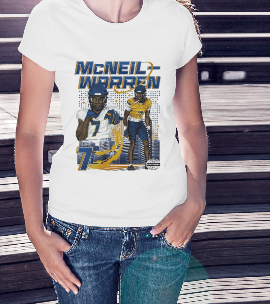 McNeil-Warren Number 7 Planet Euphoria Football Cityscape T-Shirt
