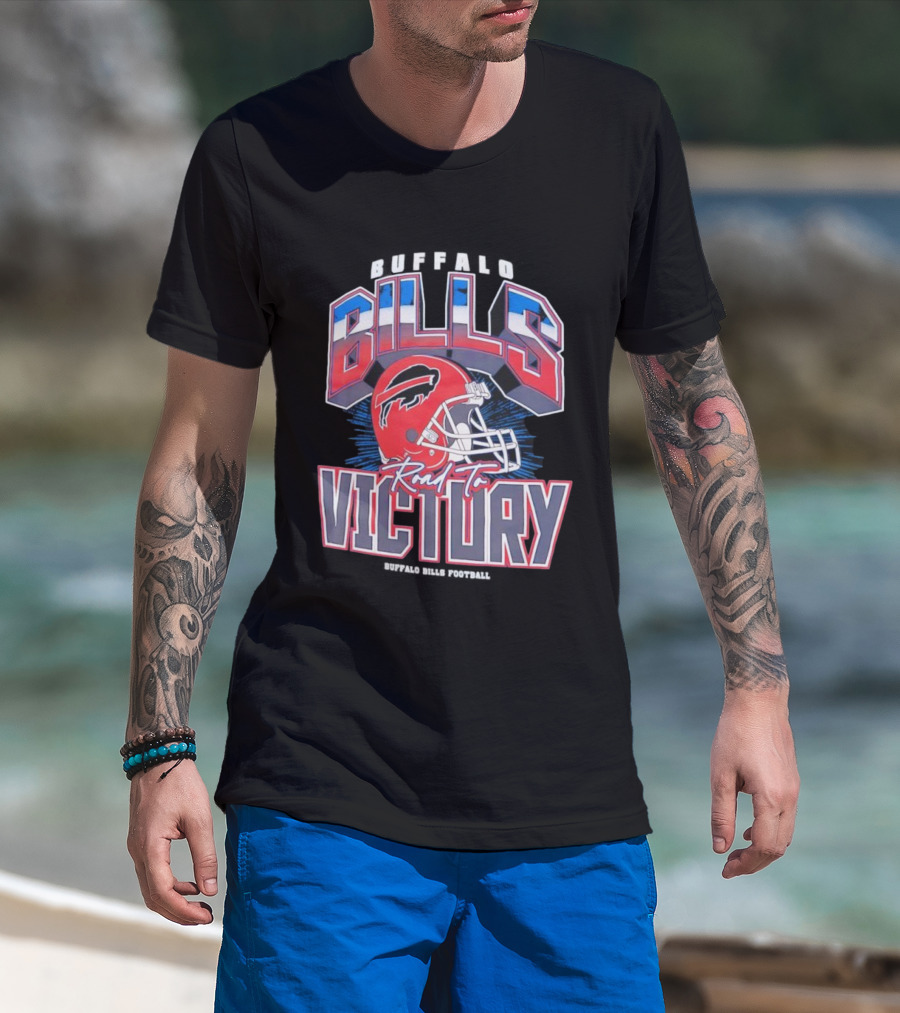 Buffalo Bills Road To Victory Helmet Bills Victory T-Shirt