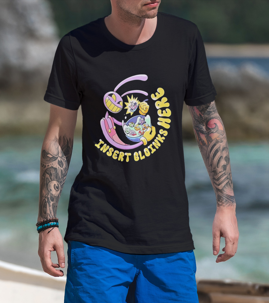 Insert Gloinks Here Cartoon Character Jax Circus Vibrant Colors Fun Design T-Shirt