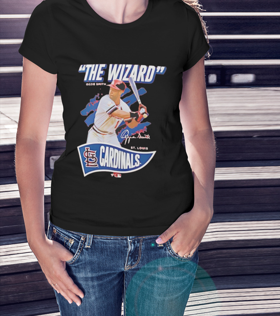 The Wizard Ozzie Smith St. Louis Cardinals Signature T-Shirt