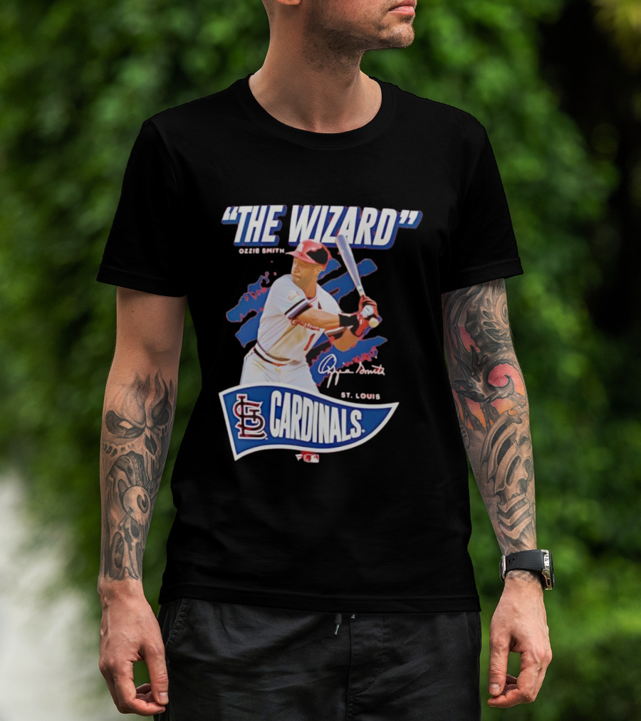 The Wizard Ozzie Smith St. Louis Cardinals Signature T-Shirt