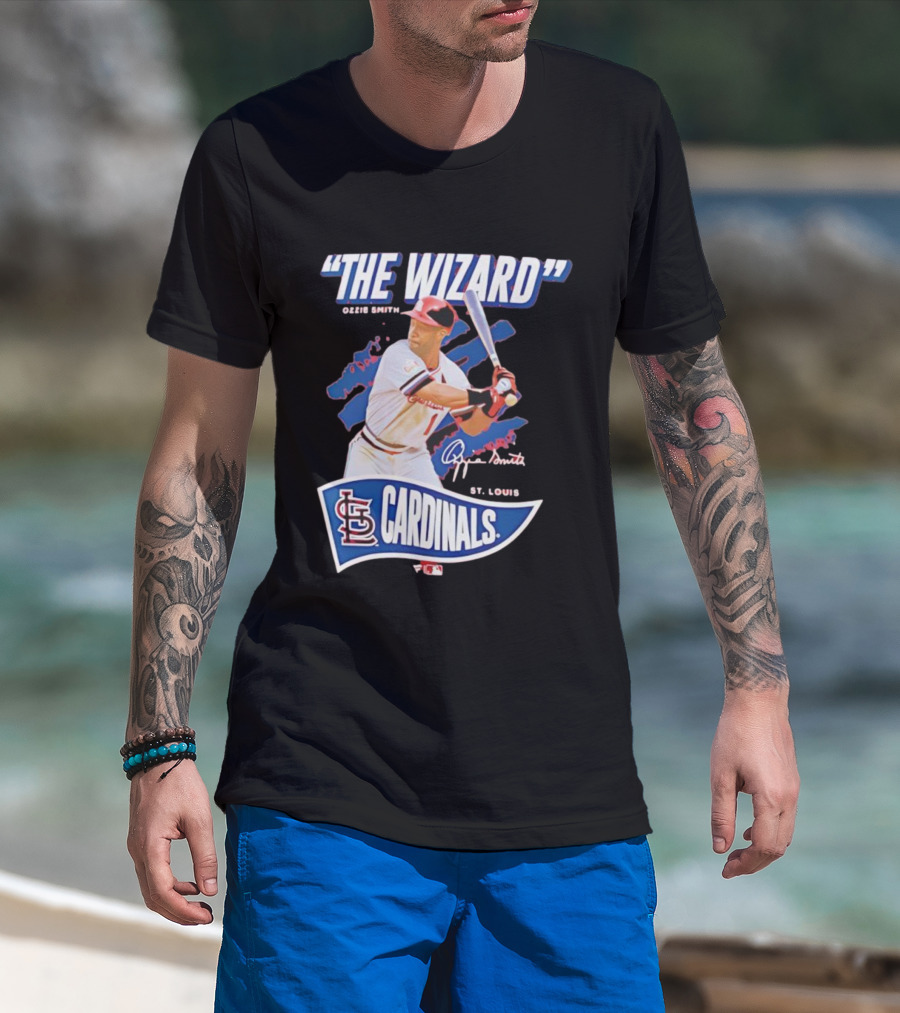 The Wizard Ozzie Smith St. Louis Cardinals Signature T-Shirt