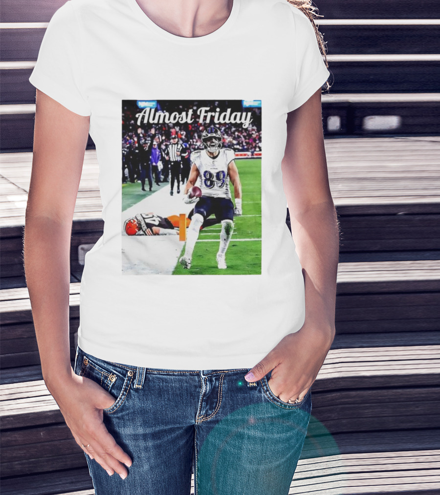 Almost Friday Mark Andrews Touchdown Celebration Ravens 89 T-Shirt