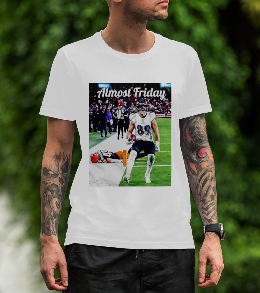 Almost Friday Mark Andrews Touchdown Celebration Ravens 89 T-Shirt