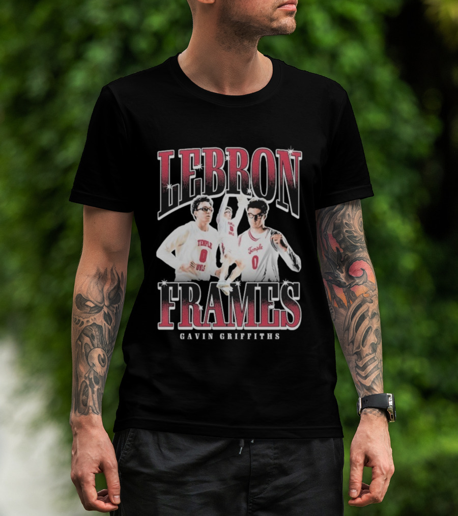 Lebron Frames Temple Owls Basketball Player 0 T-Shirt
