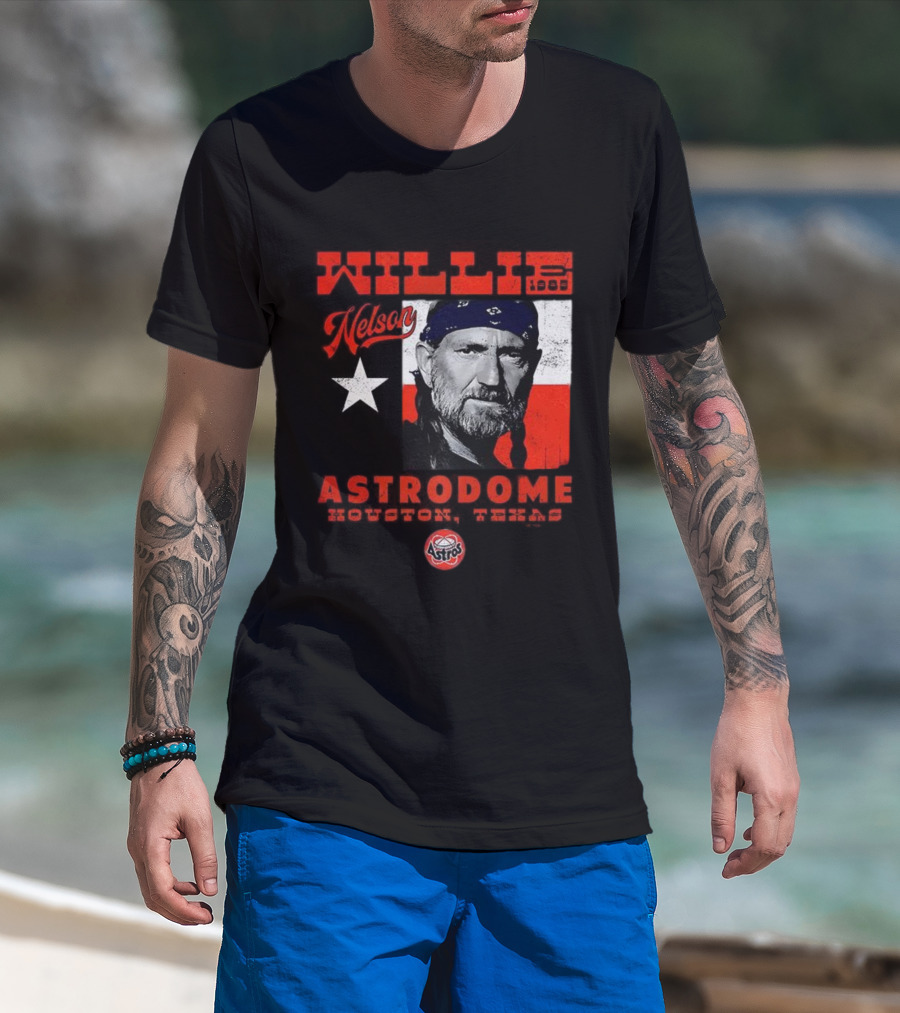 Willie Nelson Astrodome Houston Astros Texas Legend T-Shirt