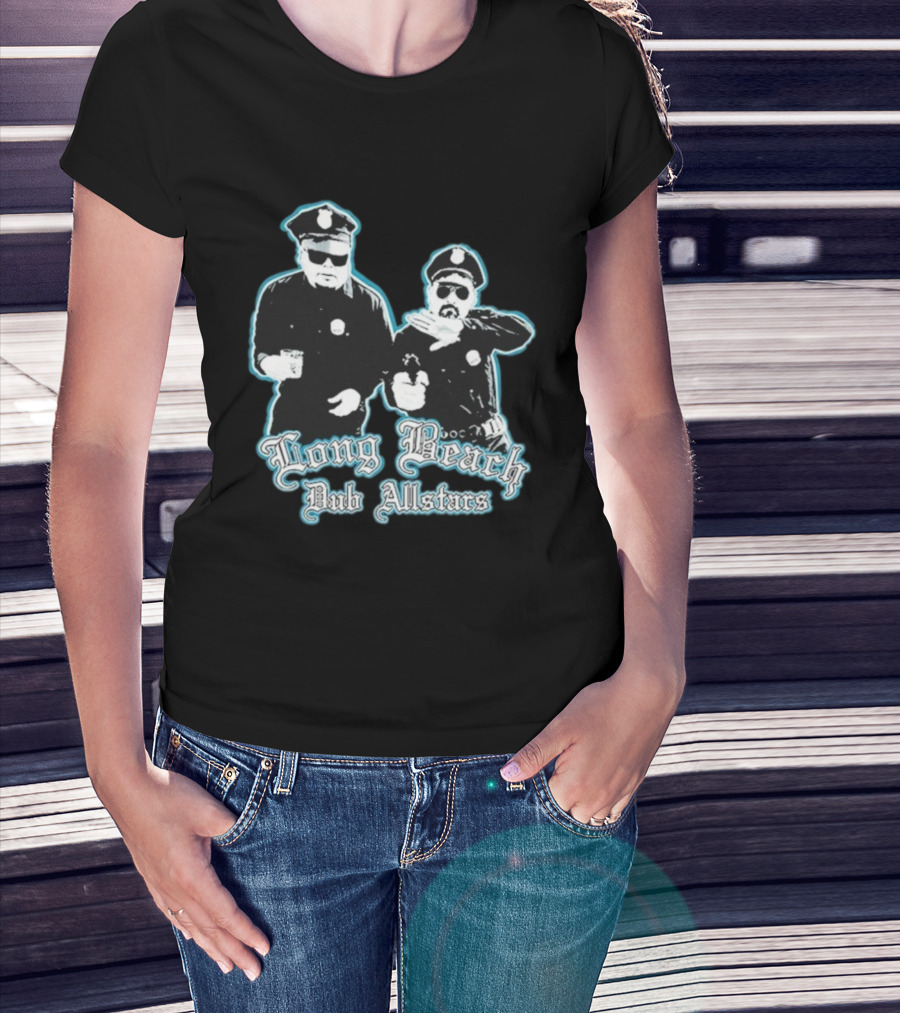 Long Beach Dub AllStars Police Humor Cop Imagery T-Shirt