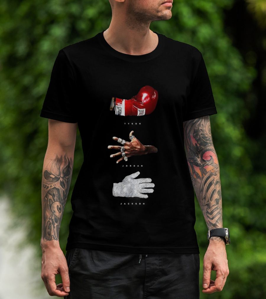 Michael Tribute Boxing Glove Championship Rings Sequin Glove T-Shirt