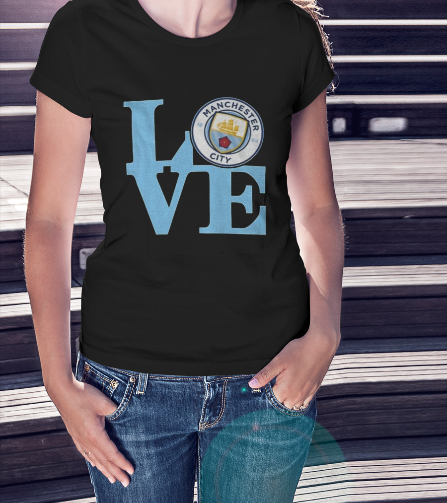 Manchester City FC LOVE Emblem 1894 Badge T-Shirt