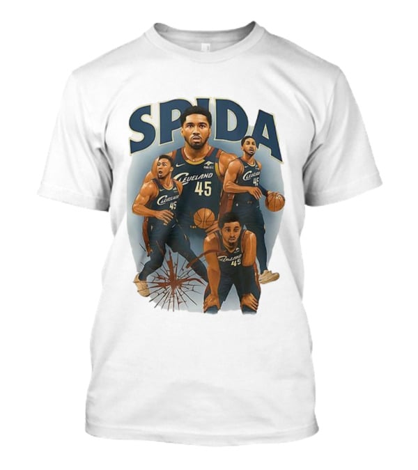 Cleveland Cavaliers Donovan Mitchell Spida 45 Basketball Ensemble T-Shirt