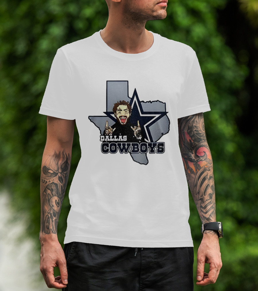 Post Malone Dallas Cowboys NFL Texas Thanksgiving Collaboration T-Shirt