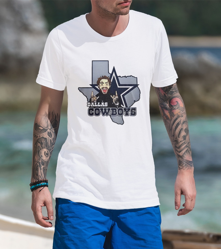 Post Malone Dallas Cowboys NFL Texas Thanksgiving Collaboration T-Shirt