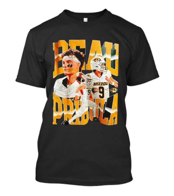 Beau Pribula Mizzou Missouri Tigers Number 9 Football T-Shirt