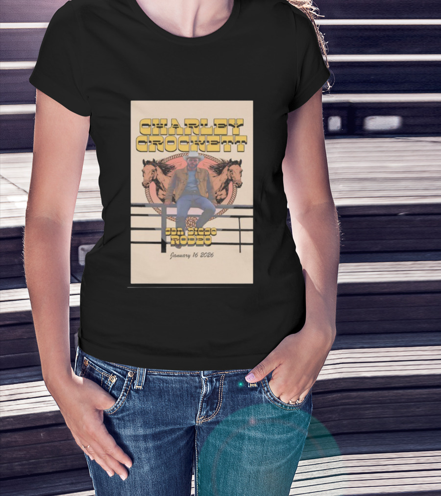Charley Crockett San Diego Rodeo January 16 2026 T-Shirt
