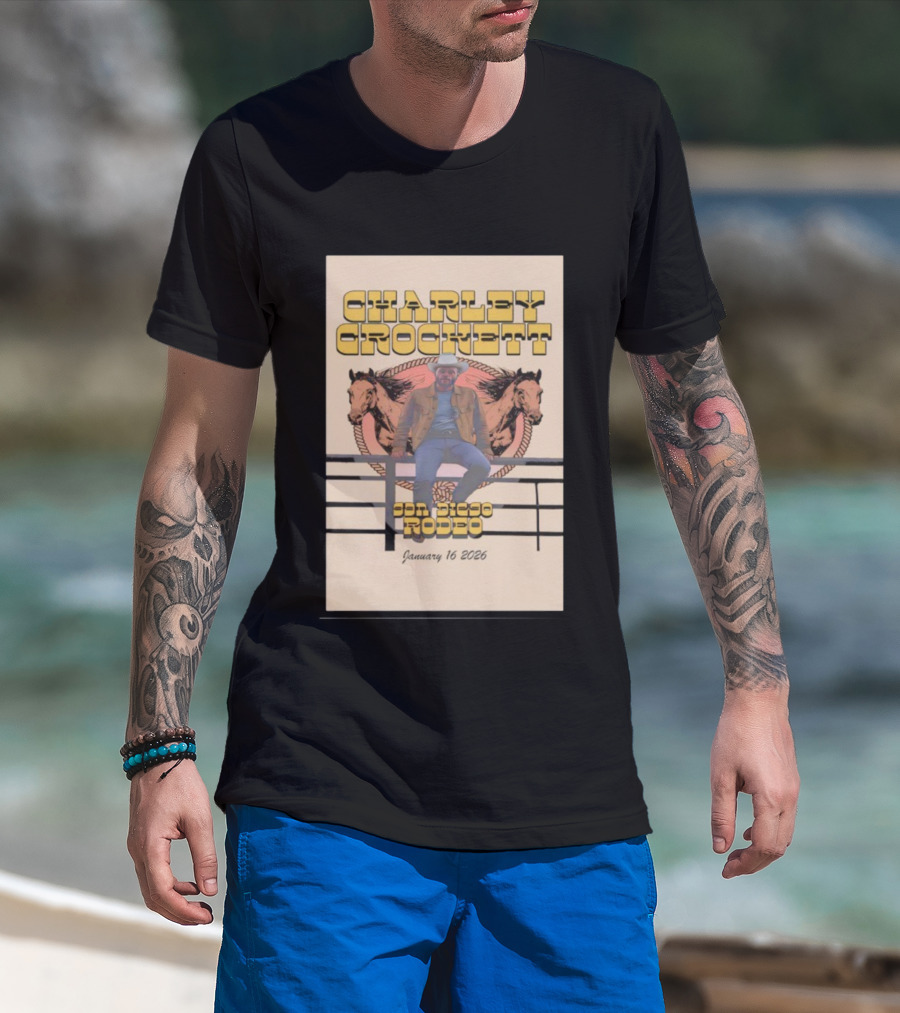 Charley Crockett San Diego Rodeo January 16 2026 T-Shirt