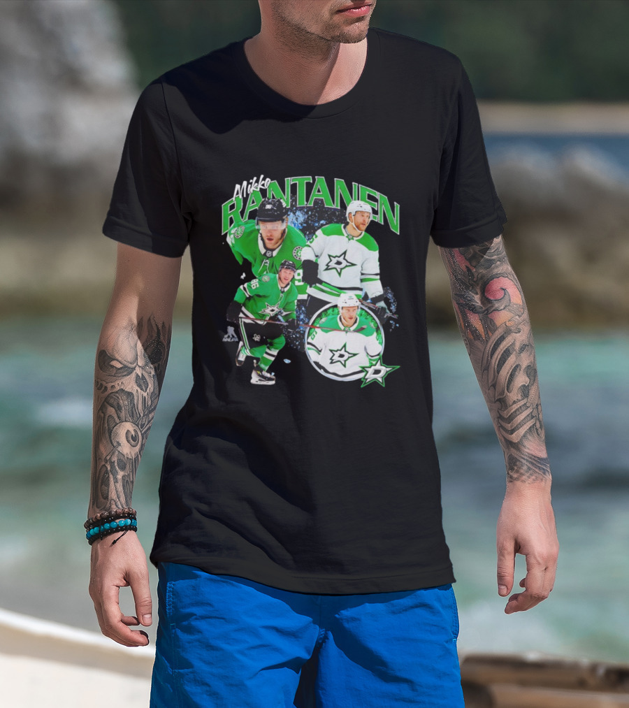 Mikko Rantanen Dallas Stars Number 96 Hockey Player Green And White Jersey T-Shirt