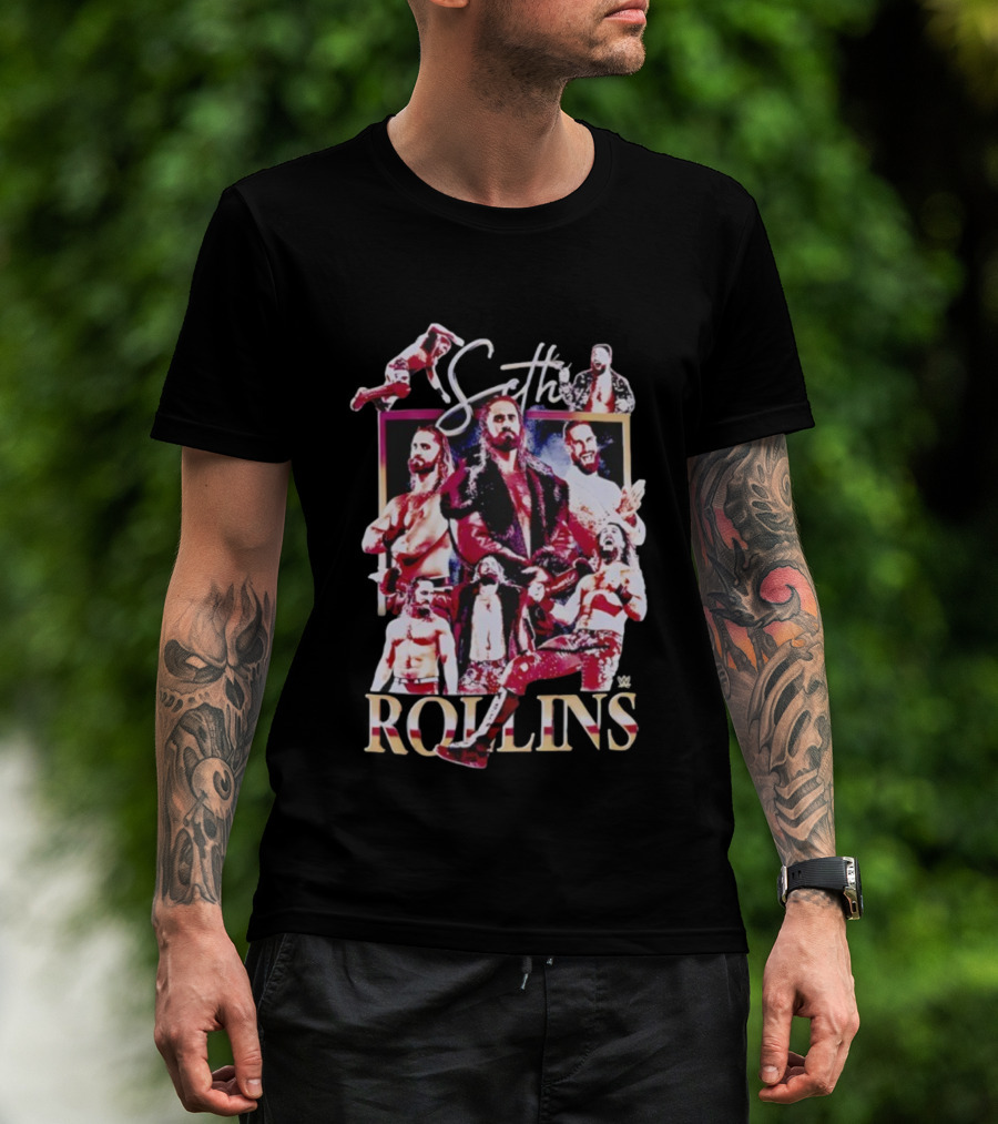 Seth Rollins WWE Superstar Collage T-Shirt