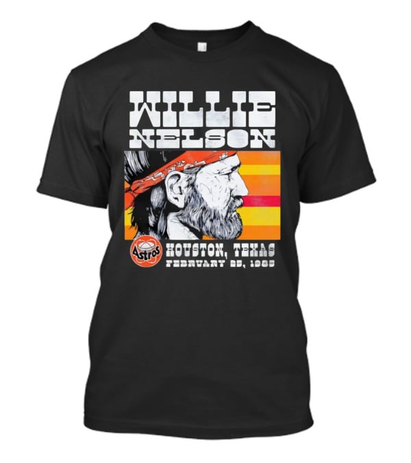 Willie Nelson Astros Houston Baseball 1985 Vintage Retro Style T-Shirt