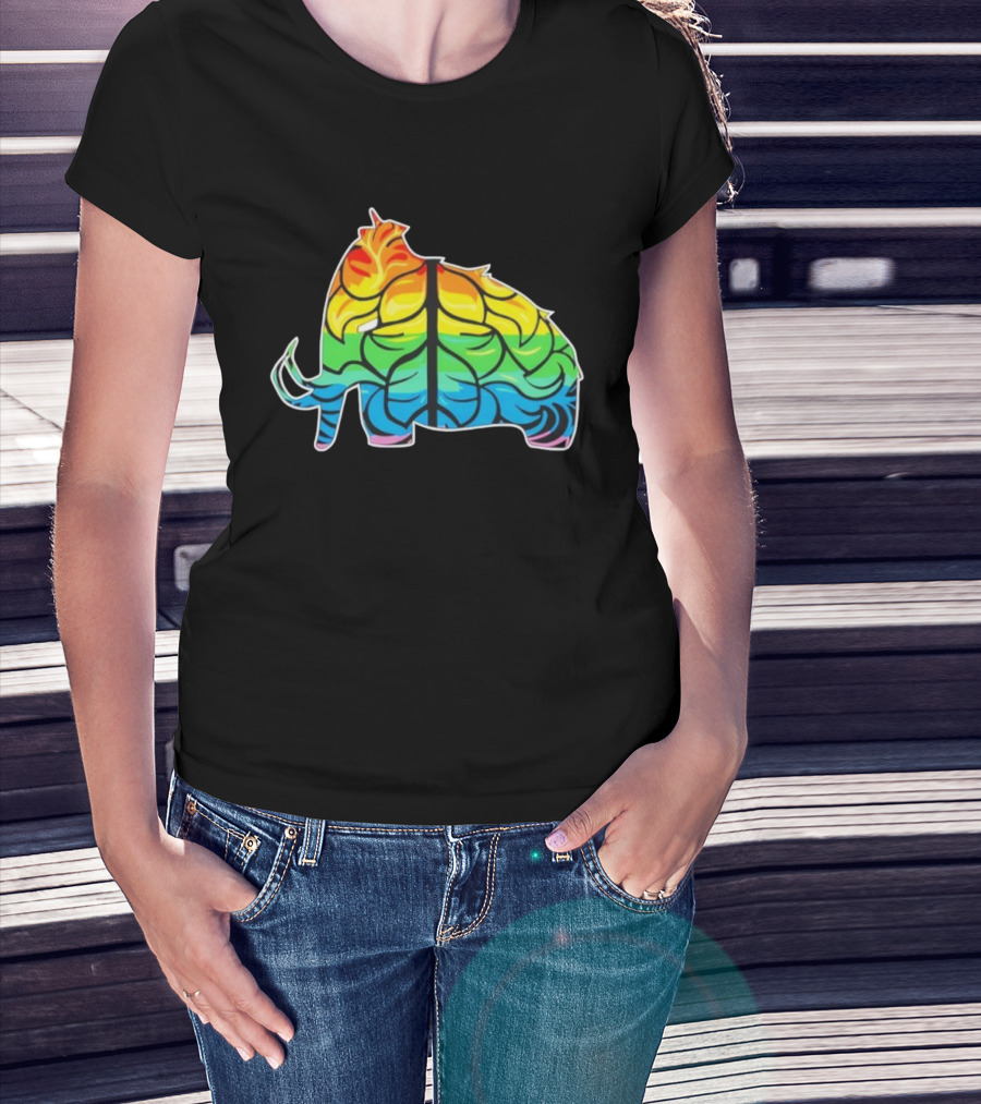 Wooli MMIII Rainbow Mammoth Leaf Pattern T-Shirt
