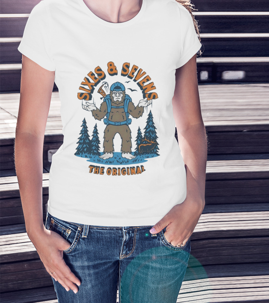 Sixes And Sevens Bigfoot Backpacking The Original T-Shirt