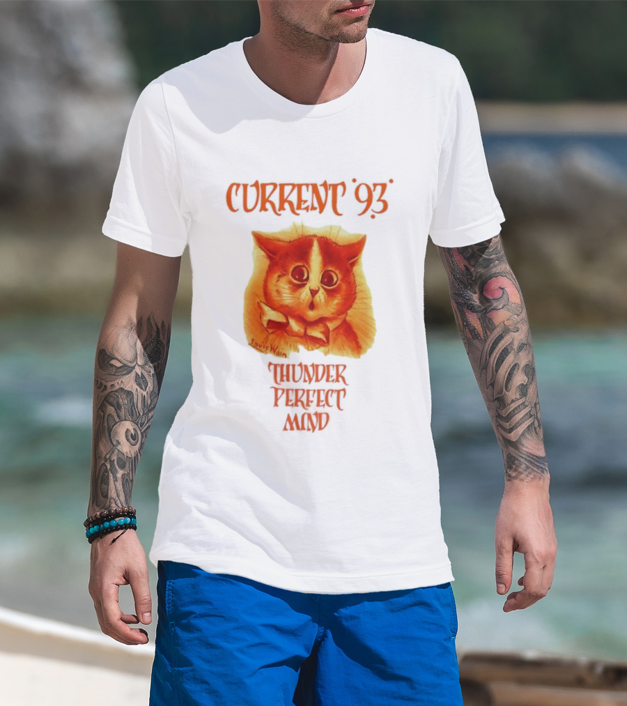 Current 93 Louis Wain Cat Thunder Perfect Mind Retro Style T-Shirt