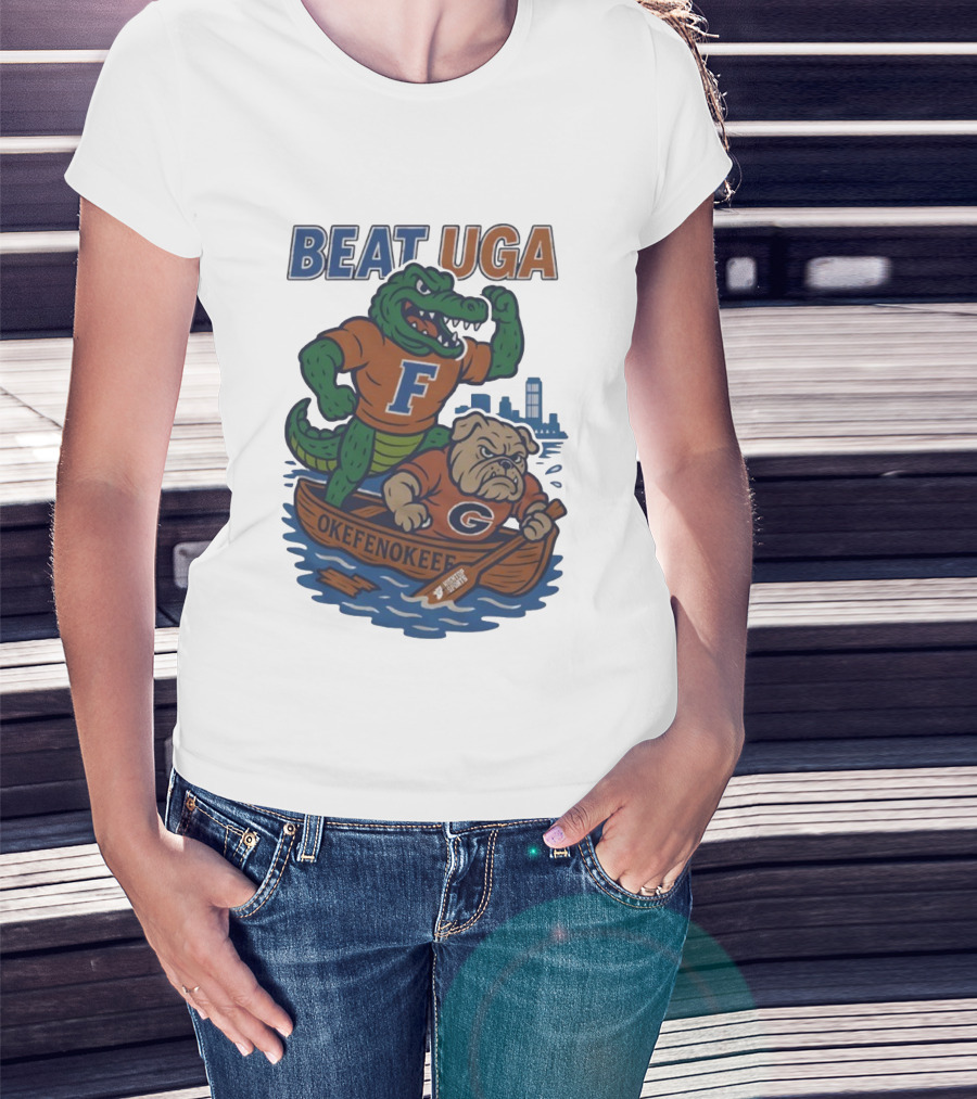 Beat UGA Florida Gators Vs Georgia Bulldogs Okefenokee Rivalry T-Shirt