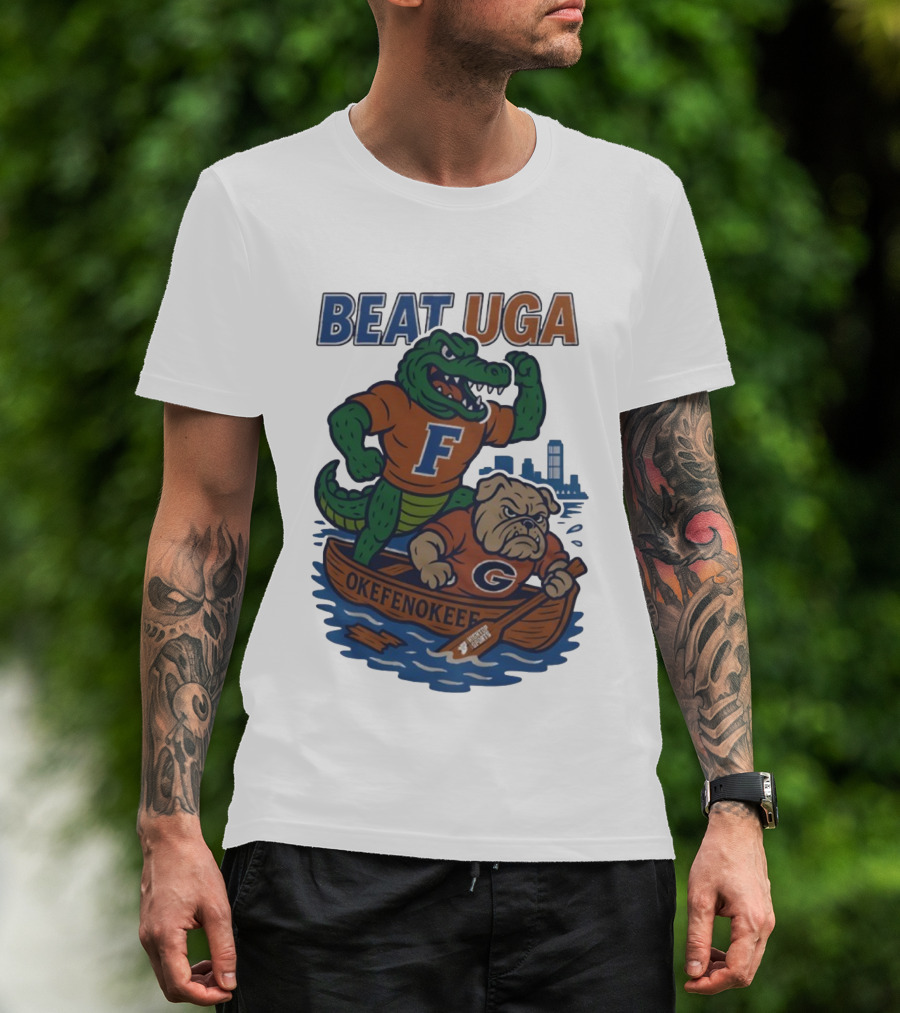 Beat UGA Florida Gators Vs Georgia Bulldogs Okefenokee Rivalry T-Shirt