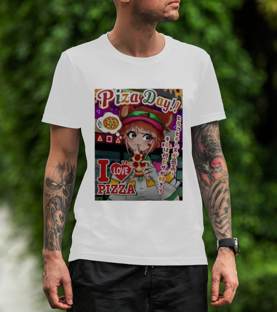 Pizza Day I Love Pizza Bitcoin Pizza Day Anime Laszlo Hanyecz T-Shirt