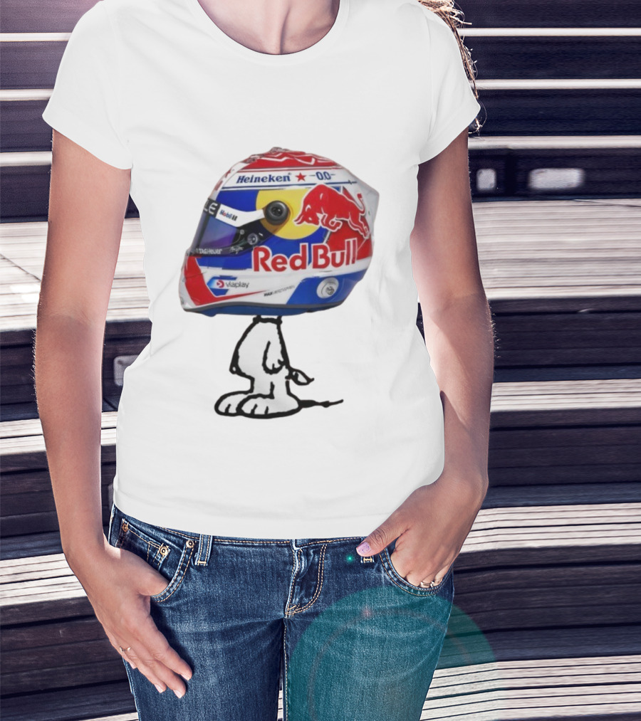 Max Verstappen Red Bull Racing Helmet Snoopy Mashup T-Shirt