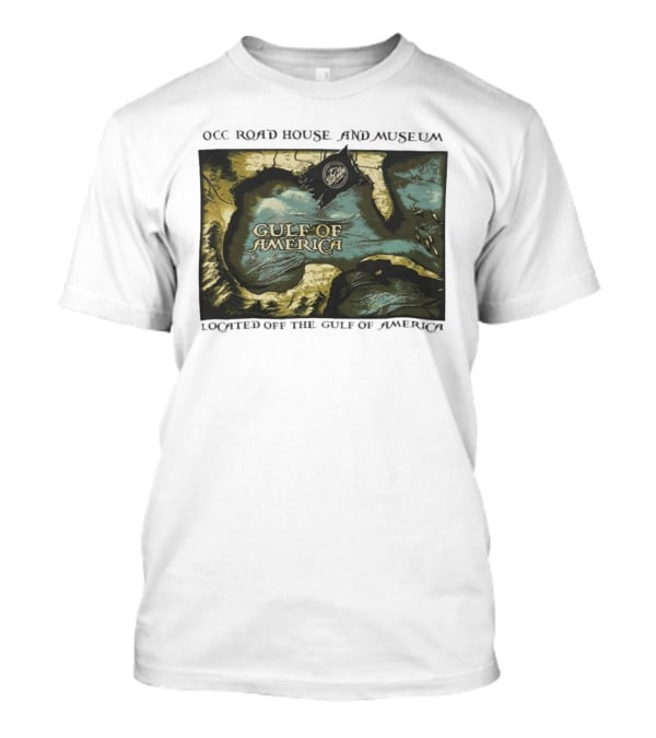 Gulf Of America OCC Road House And Museum Map Design T-Shirt