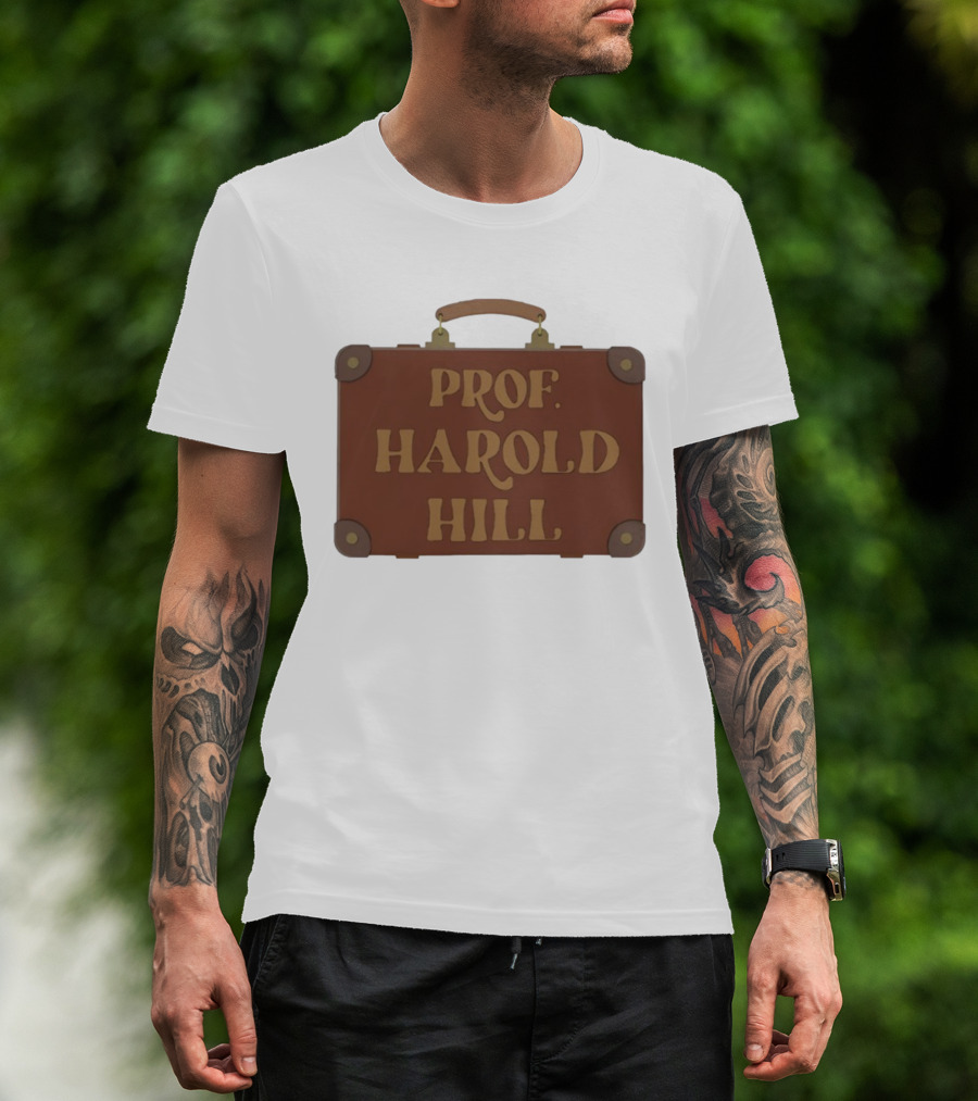 Prof Harold Hill Vintage Suitcase Design T-Shirt