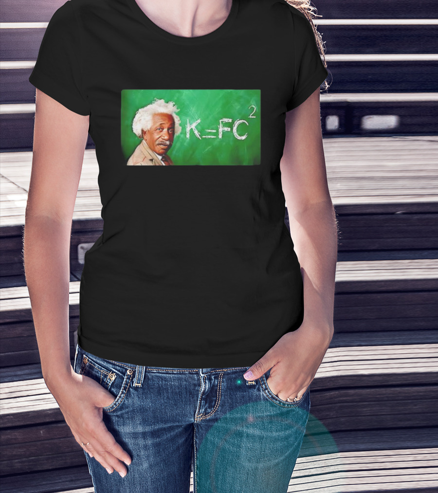 K=Fc² Einstein Formula Chalkboard Illustration T-Shirt