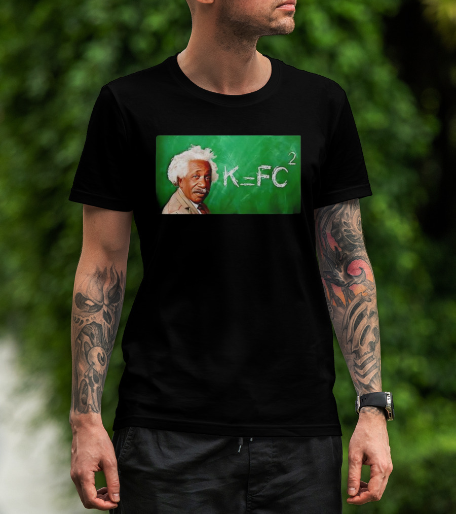 K=Fc² Einstein Formula Chalkboard Illustration T-Shirt