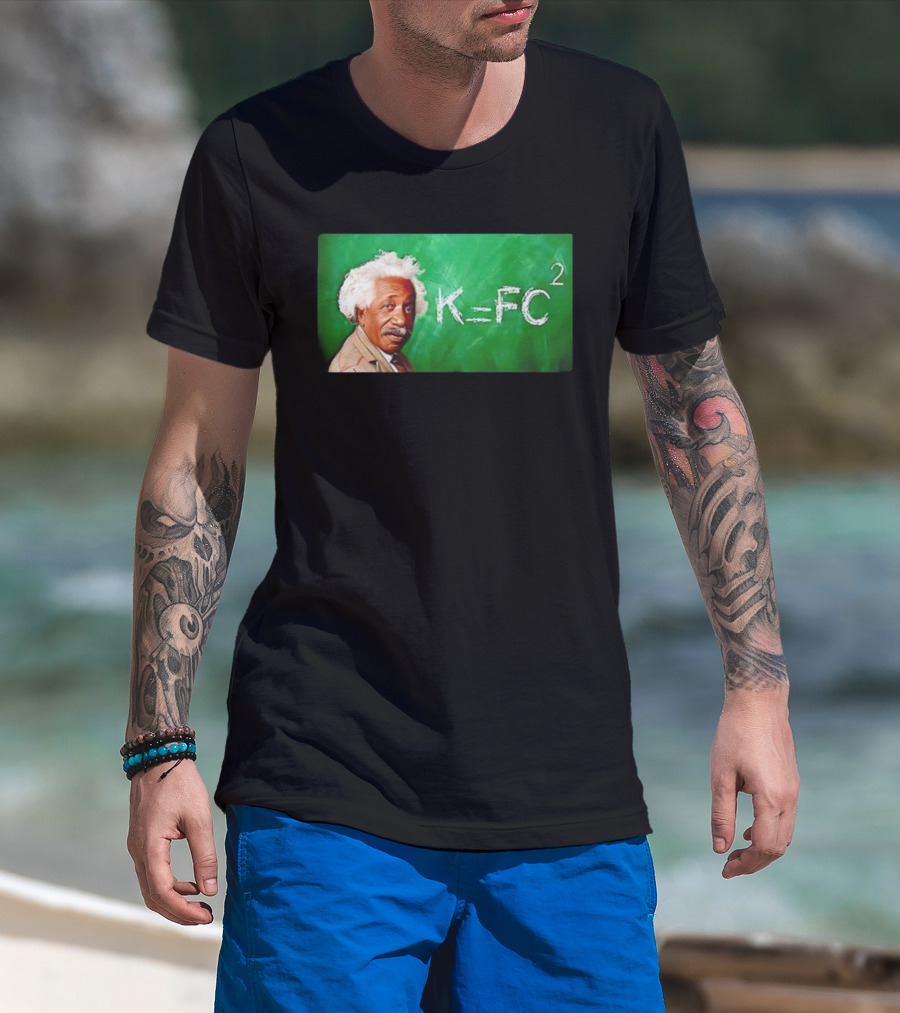 K=Fc² Einstein Formula Chalkboard Illustration T-Shirt