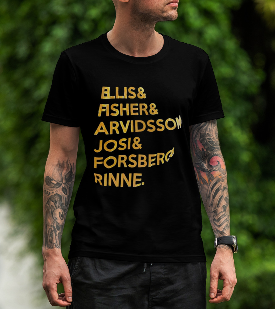 Ellis Fisher Arvidsson Josi Forsber Rinne Hockey Team Legends T-Shirt