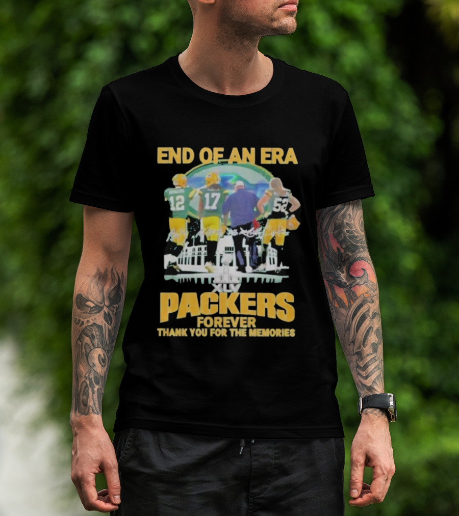 End Of An Era Green Bay Packers Forever Thank You For The Memories XLV T-Shirt