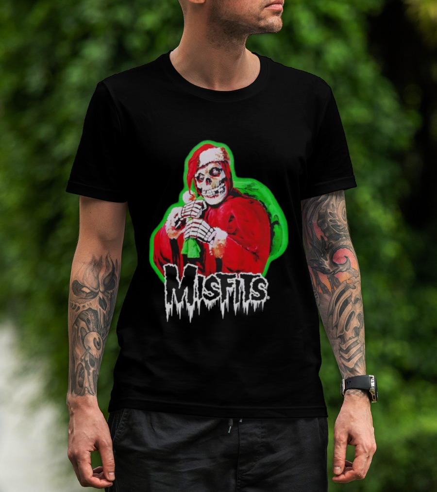 Misfits Santa Crimson Ghost Christmas Holiday T-Shirt