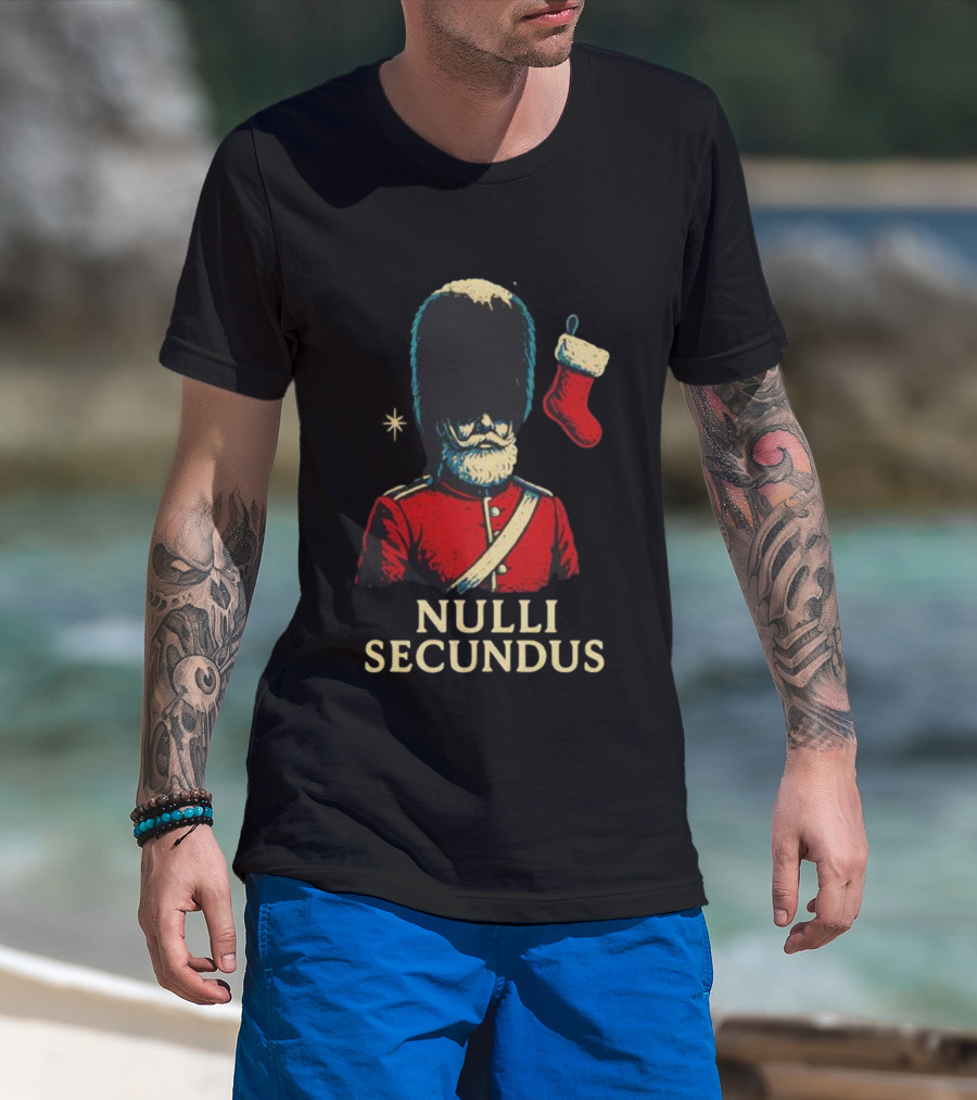 Coldstream Guards Nulli Secundus Christmas Stocking Vintage Style T-Shirt