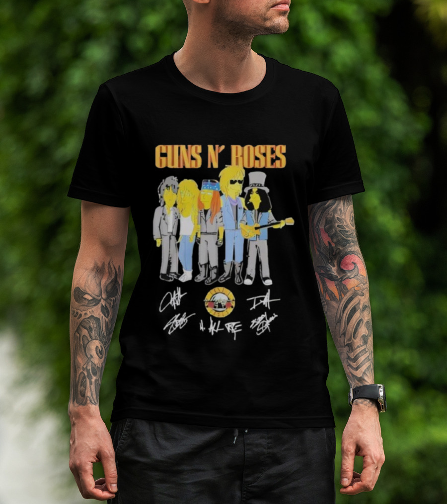 Simpsons Guns N’ Roses Band Parody T-Shirt