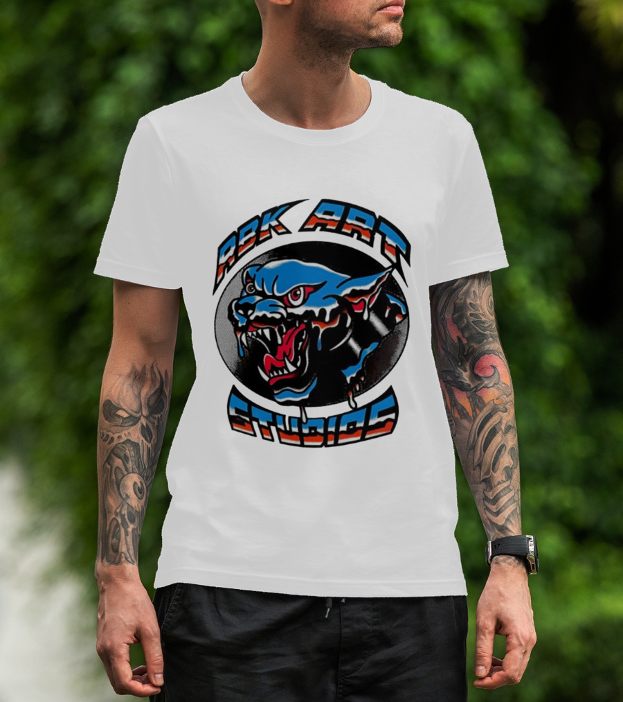 ABK Art Studios Chrome Panther Tattoo T-Shirt