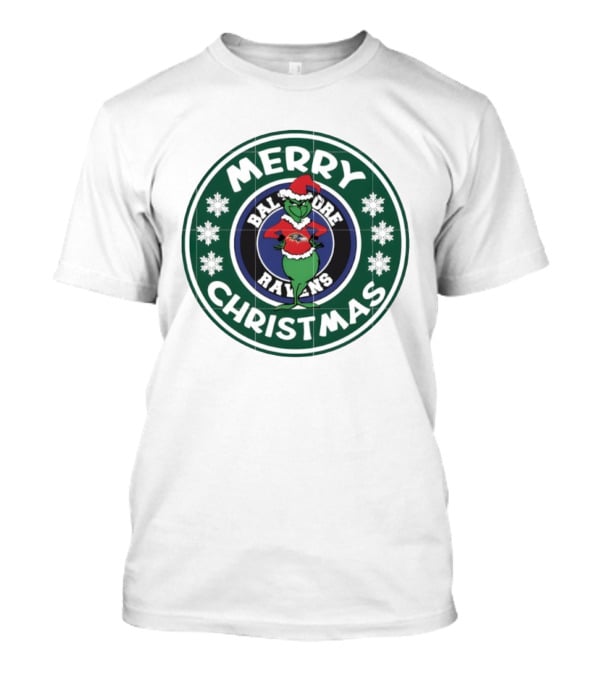 Merry Christmas Baltimore Ravens Grinch T-Shirt