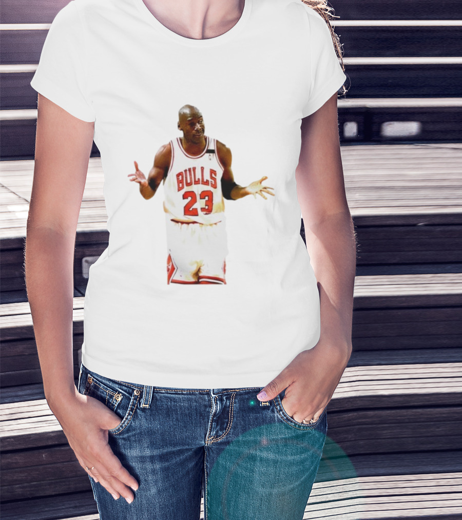 Michael Jordan Bulls Number 23 Iconic Shrug Moment T-Shirt