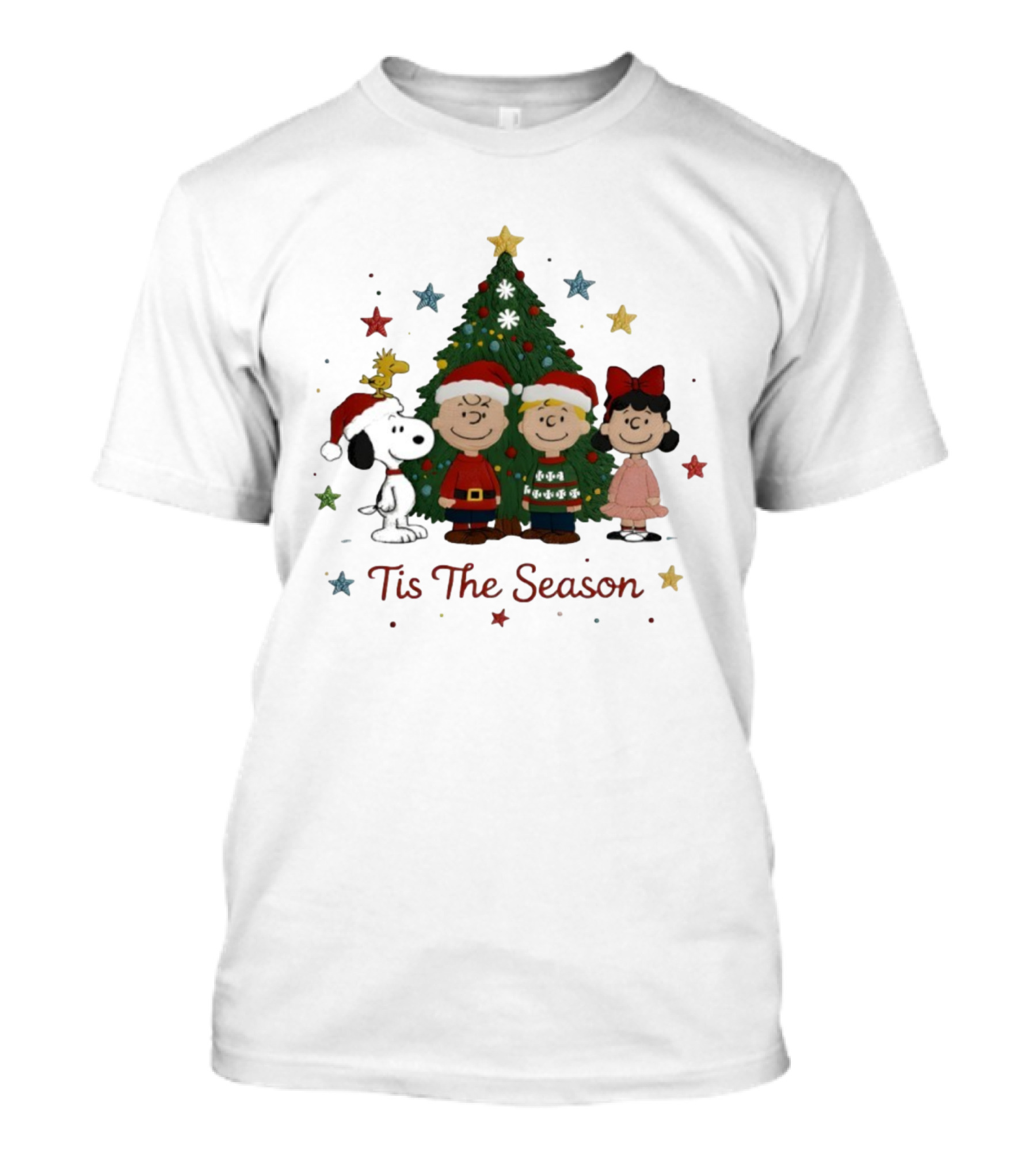Tis The Season Snoopy And Friends Christmas Tree T-Shirt