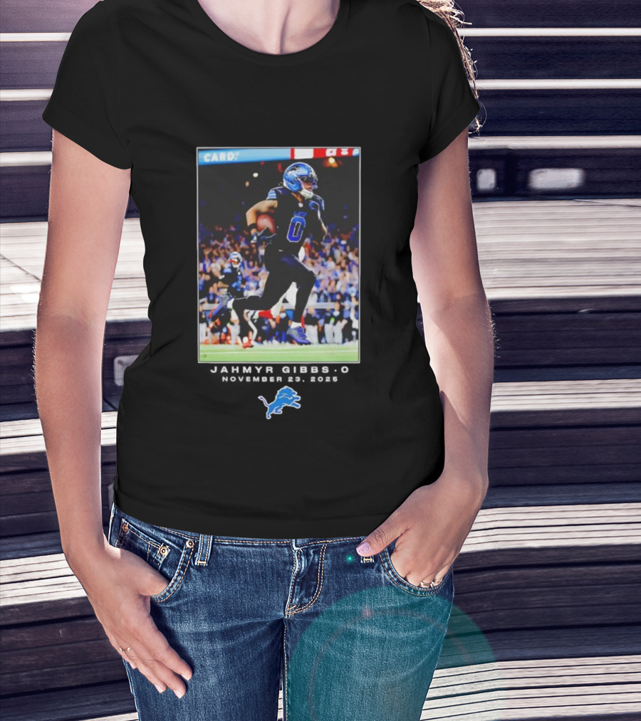 Detroit Lions Jahmyr Gibbs NFL November 23rd 2025 T-Shirt