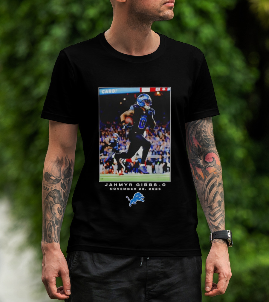 Detroit Lions Jahmyr Gibbs NFL November 23rd 2025 T-Shirt