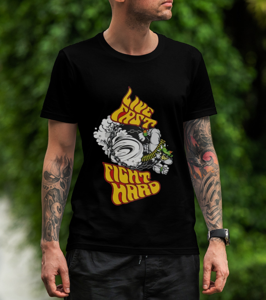 Live Fast Fight Hard John Cena WWE Merchandise T-Shirt