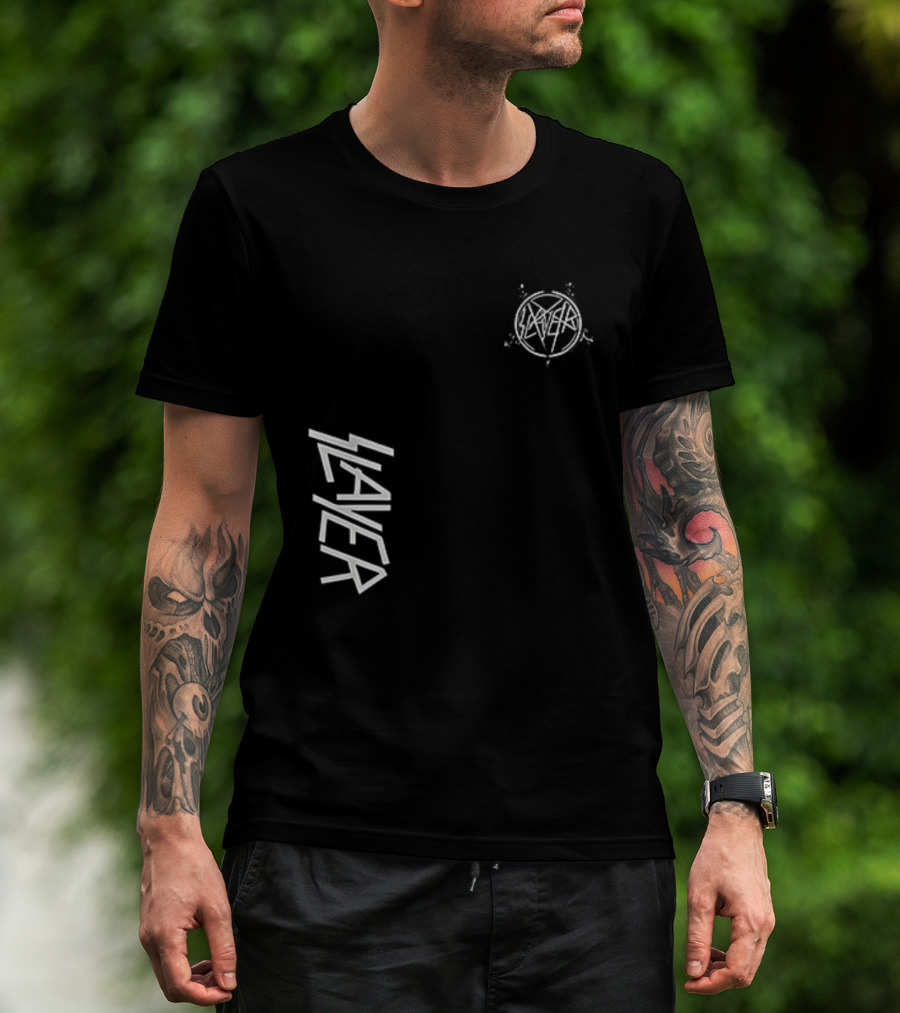 Slayer Angel Of Death Skull Pentagram T-Shirt