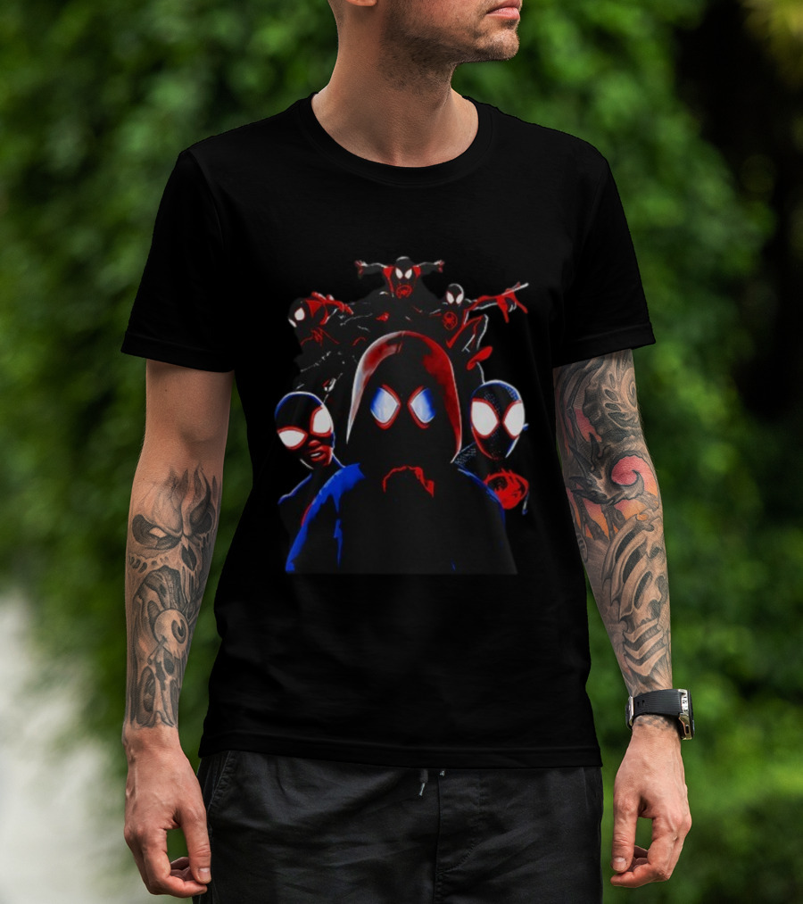 Spider Man Spider Verse Miles Morales Characters T-Shirt