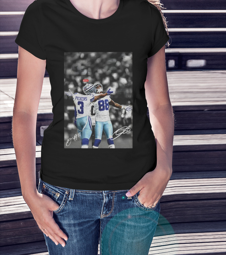CeeDee Lamb George Pickens Dallas Cowboys NFL Football Signatures T-Shirt